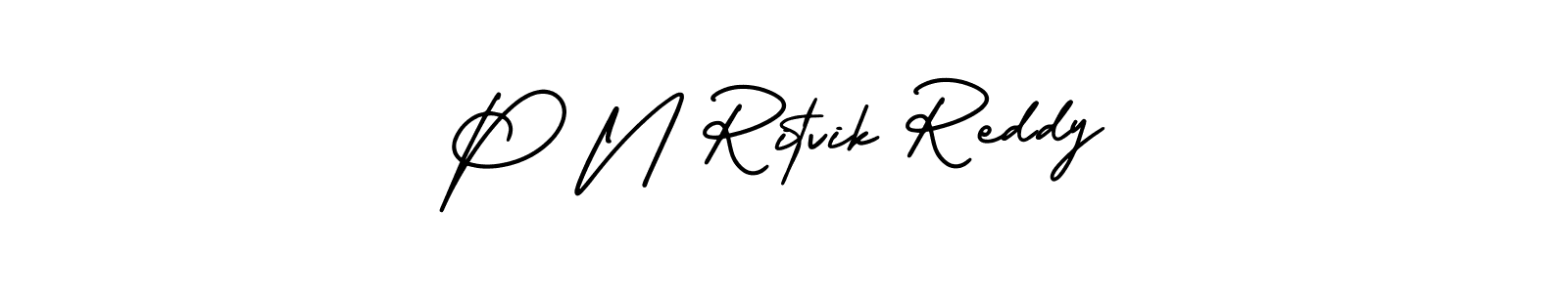 This is the best signature style for the P N Ritvik Reddy name. Also you like these signature font (AmerikaSignatureDemo-Regular). Mix name signature. P N Ritvik Reddy signature style 3 images and pictures png