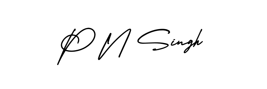 How to make P N Singh signature? AmerikaSignatureDemo-Regular is a professional autograph style. Create handwritten signature for P N Singh name. P N Singh signature style 3 images and pictures png