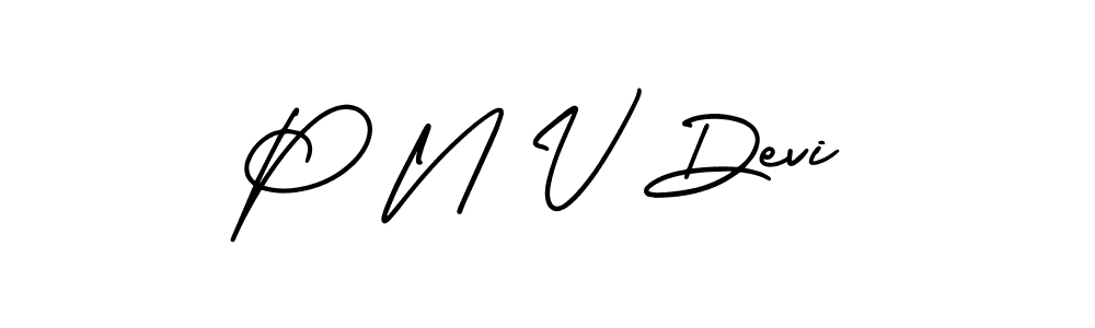 Design your own signature with our free online signature maker. With this signature software, you can create a handwritten (AmerikaSignatureDemo-Regular) signature for name P N V Devi. P N V Devi signature style 3 images and pictures png