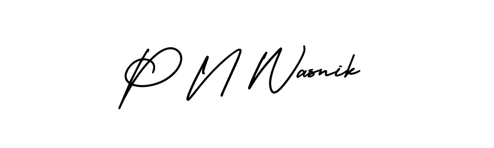 How to Draw P N Wasnik signature style? AmerikaSignatureDemo-Regular is a latest design signature styles for name P N Wasnik. P N Wasnik signature style 3 images and pictures png