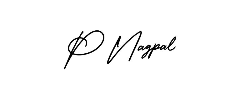 Design your own signature with our free online signature maker. With this signature software, you can create a handwritten (AmerikaSignatureDemo-Regular) signature for name P Nagpal. P Nagpal signature style 3 images and pictures png