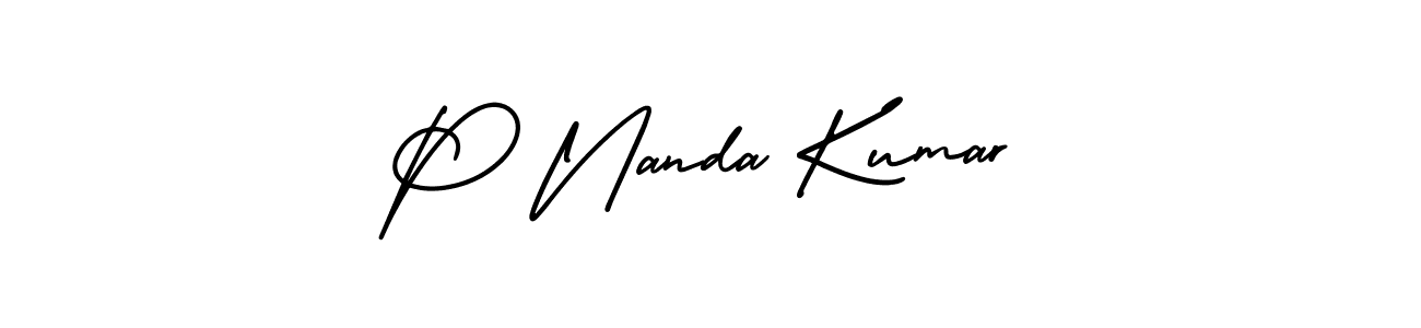 Also You can easily find your signature by using the search form. We will create P Nanda Kumar name handwritten signature images for you free of cost using AmerikaSignatureDemo-Regular sign style. P Nanda Kumar signature style 3 images and pictures png