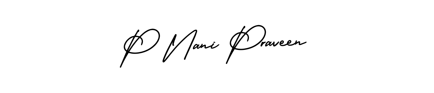 Make a beautiful signature design for name P Nani Praveen. Use this online signature maker to create a handwritten signature for free. P Nani Praveen signature style 3 images and pictures png