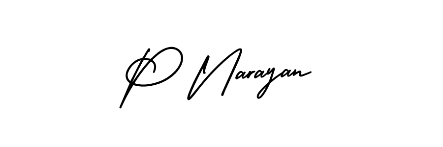 Make a beautiful signature design for name P Narayan. Use this online signature maker to create a handwritten signature for free. P Narayan signature style 3 images and pictures png