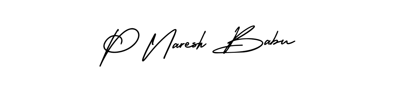 Similarly AmerikaSignatureDemo-Regular is the best handwritten signature design. Signature creator online .You can use it as an online autograph creator for name P Naresh Babu. P Naresh Babu signature style 3 images and pictures png