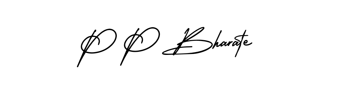 Make a beautiful signature design for name P P Bharate. Use this online signature maker to create a handwritten signature for free. P P Bharate signature style 3 images and pictures png