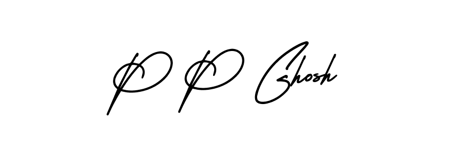 Also You can easily find your signature by using the search form. We will create P P Ghosh name handwritten signature images for you free of cost using AmerikaSignatureDemo-Regular sign style. P P Ghosh signature style 3 images and pictures png