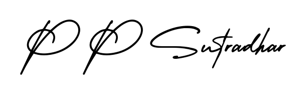 A modern signature idea for name P P Sutradhar using AmerikaSignatureDemo-Regular font. Clean strokes and elegant curves make it stand out instantly. P P Sutradhar signature style 3 images and pictures png