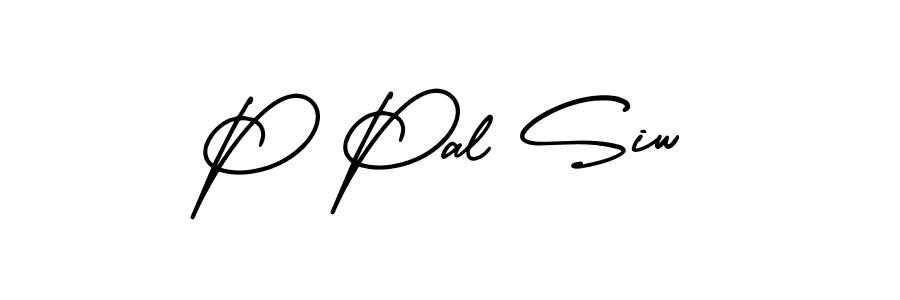 How to make P Pal Siw signature? AmerikaSignatureDemo-Regular is a professional autograph style. Create handwritten signature for P Pal Siw name. P Pal Siw signature style 3 images and pictures png