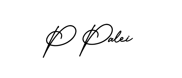Create a beautiful signature design for name P Palei. With this signature (AmerikaSignatureDemo-Regular) fonts, you can make a handwritten signature for free. P Palei signature style 3 images and pictures png
