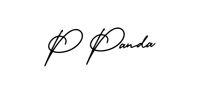 Create a beautiful signature design for name P Panda. With this signature (AmerikaSignatureDemo-Regular) fonts, you can make a handwritten signature for free. P Panda signature style 3 images and pictures png