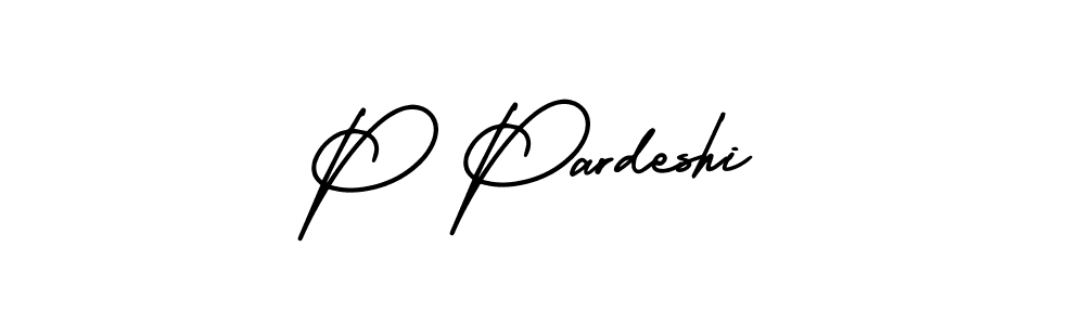 Create a beautiful signature design for name P Pardeshi. With this signature (AmerikaSignatureDemo-Regular) fonts, you can make a handwritten signature for free. P Pardeshi signature style 3 images and pictures png