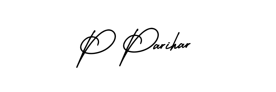 How to make P Parihar signature? AmerikaSignatureDemo-Regular is a professional autograph style. Create handwritten signature for P Parihar name. P Parihar signature style 3 images and pictures png