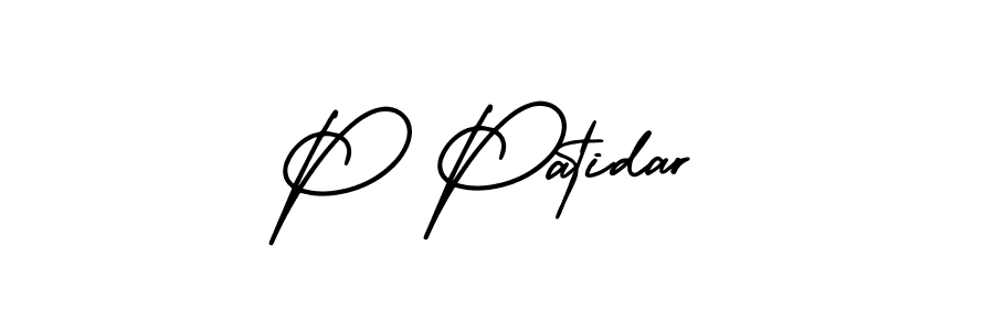 Also we have P Patidar name is the best signature style. Create professional handwritten signature collection using AmerikaSignatureDemo-Regular autograph style. P Patidar signature style 3 images and pictures png