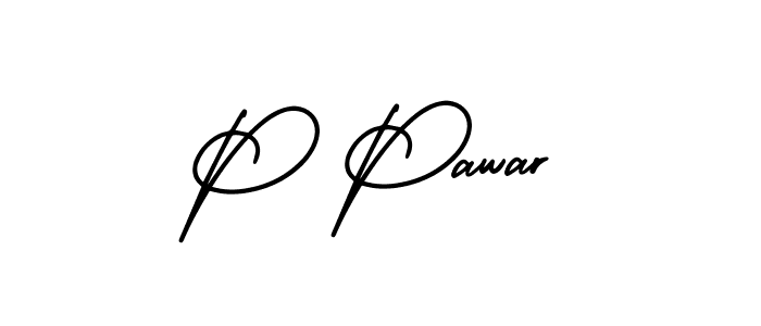 How to make P Pawar signature? AmerikaSignatureDemo-Regular is a professional autograph style. Create handwritten signature for P Pawar name. P Pawar signature style 3 images and pictures png