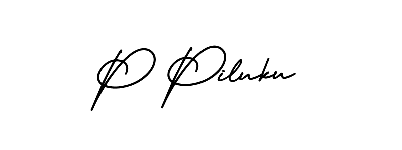 It looks lik you need a new signature style for name P Piluku. Design unique handwritten (AmerikaSignatureDemo-Regular) signature with our free signature maker in just a few clicks. P Piluku signature style 3 images and pictures png