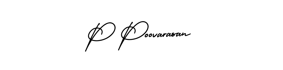 Make a beautiful signature design for name P Poovarasan. Use this online signature maker to create a handwritten signature for free. P Poovarasan signature style 3 images and pictures png