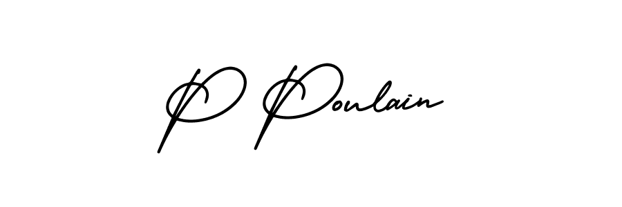 Make a beautiful signature design for name P Poulain. Use this online signature maker to create a handwritten signature for free. P Poulain signature style 3 images and pictures png