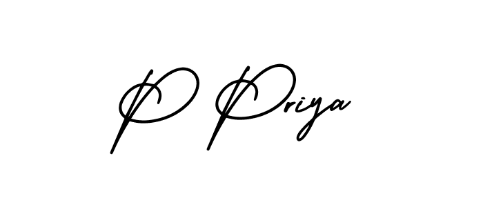 AmerikaSignatureDemo-Regular is a professional signature style that is perfect for those who want to add a touch of class to their signature. It is also a great choice for those who want to make their signature more unique. Get P Priya name to fancy signature for free. P Priya signature style 3 images and pictures png