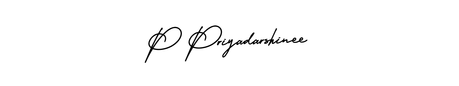 Design your own signature with our free online signature maker. With this signature software, you can create a handwritten (AmerikaSignatureDemo-Regular) signature for name P Priyadarshinee. P Priyadarshinee signature style 3 images and pictures png