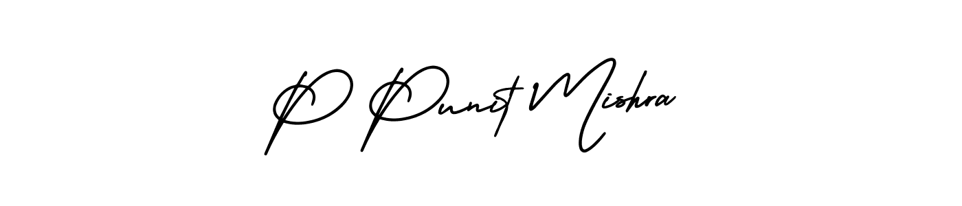 AmerikaSignatureDemo-Regular is a professional signature style that is perfect for those who want to add a touch of class to their signature. It is also a great choice for those who want to make their signature more unique. Get P Punit Mishra name to fancy signature for free. P Punit Mishra signature style 3 images and pictures png