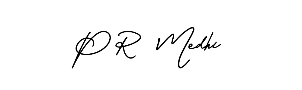 if you are searching for the best signature style for your name P R  Medhi. so please give up your signature search. here we have designed multiple signature styles  using AmerikaSignatureDemo-Regular. P R  Medhi signature style 3 images and pictures png