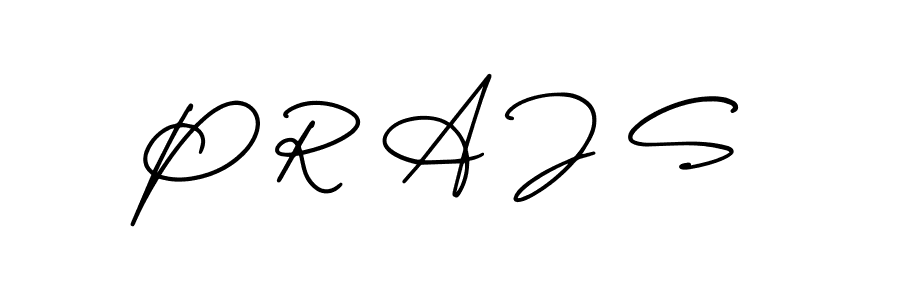 Create a beautiful signature design for name P R A J S. With this signature (AmerikaSignatureDemo-Regular) fonts, you can make a handwritten signature for free. P R A J S signature style 3 images and pictures png