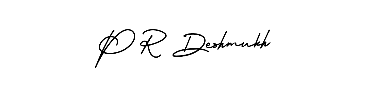 P R Deshmukh stylish signature style. Best Handwritten Sign (AmerikaSignatureDemo-Regular) for my name. Handwritten Signature Collection Ideas for my name P R Deshmukh. P R Deshmukh signature style 3 images and pictures png