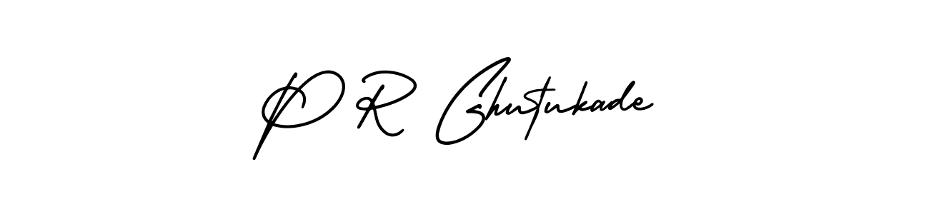 Design your own signature with our free online signature maker. With this signature software, you can create a handwritten (AmerikaSignatureDemo-Regular) signature for name P R Ghutukade. P R Ghutukade signature style 3 images and pictures png