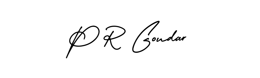 Design your own signature with our free online signature maker. With this signature software, you can create a handwritten (AmerikaSignatureDemo-Regular) signature for name P R Goudar. P R Goudar signature style 3 images and pictures png