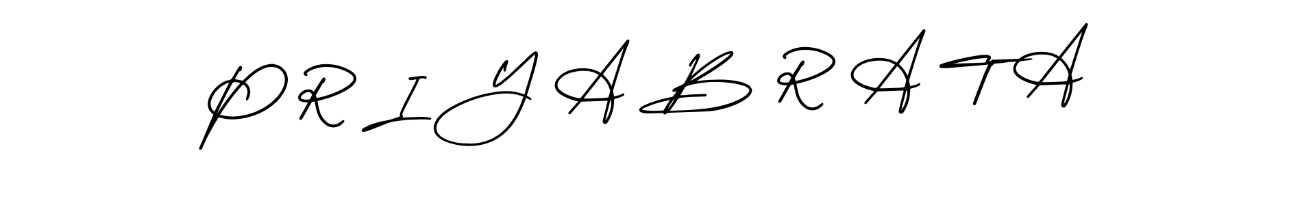 Make a beautiful signature design for name P R I Y A B R A T A. With this signature (AmerikaSignatureDemo-Regular) style, you can create a handwritten signature for free. P R I Y A B R A T A signature style 3 images and pictures png
