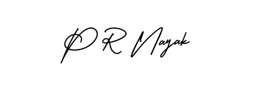 Make a beautiful signature design for name P R Nayak. With this signature (AmerikaSignatureDemo-Regular) style, you can create a handwritten signature for free. P R Nayak signature style 3 images and pictures png