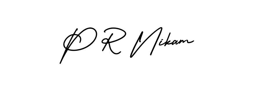 You can use this online signature creator to create a handwritten signature for the name P R Nikam. This is the best online autograph maker. P R Nikam signature style 3 images and pictures png