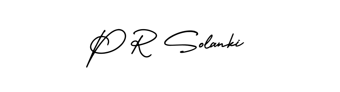 Design your own signature with our free online signature maker. With this signature software, you can create a handwritten (AmerikaSignatureDemo-Regular) signature for name P R Solanki. P R Solanki signature style 3 images and pictures png