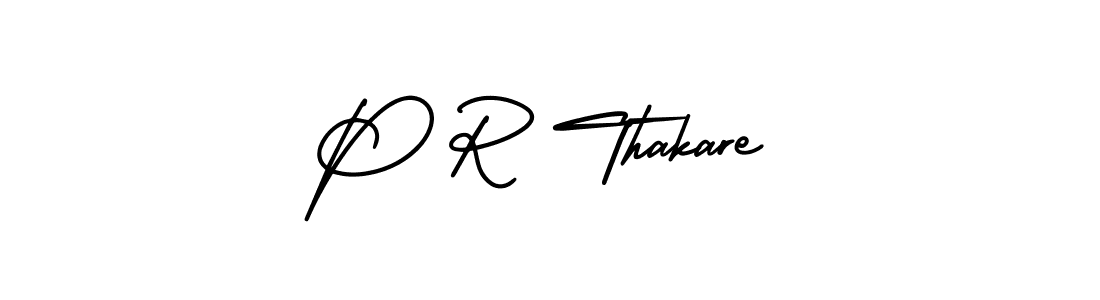 This is the best signature style for the P R Thakare name. Also you like these signature font (AmerikaSignatureDemo-Regular). Mix name signature. P R Thakare signature style 3 images and pictures png