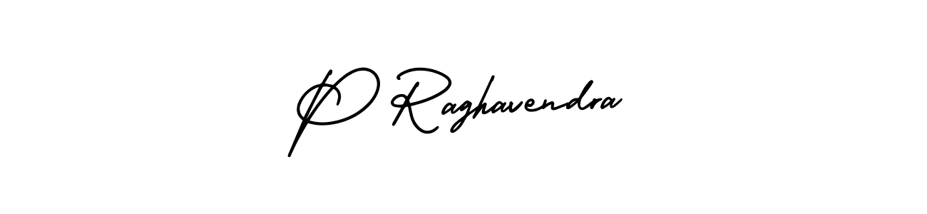 Design your own signature with our free online signature maker. With this signature software, you can create a handwritten (AmerikaSignatureDemo-Regular) signature for name P Raghavendra. P Raghavendra signature style 3 images and pictures png