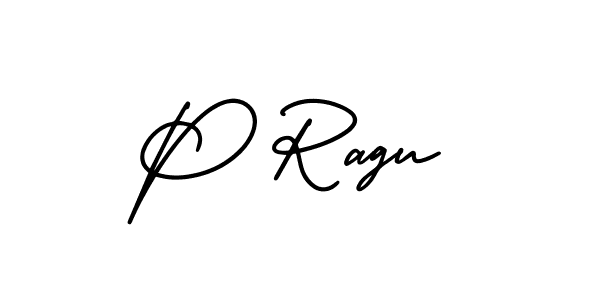 Make a beautiful signature design for name P Ragu. Use this online signature maker to create a handwritten signature for free. P Ragu signature style 3 images and pictures png