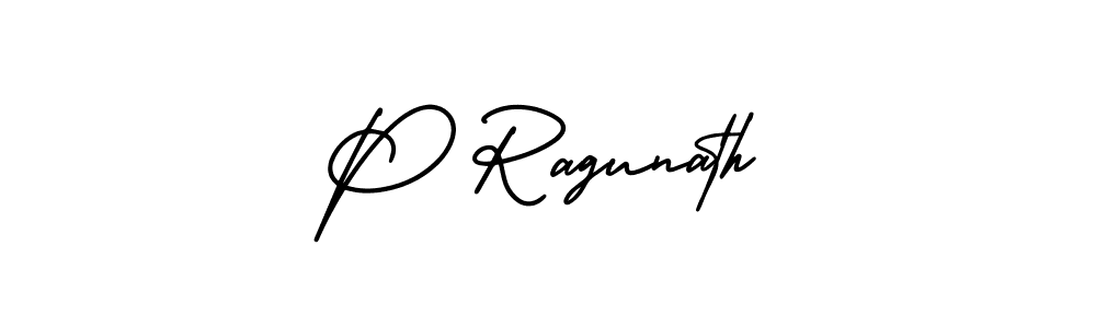 Create a beautiful signature design for name P Ragunath. With this signature (AmerikaSignatureDemo-Regular) fonts, you can make a handwritten signature for free. P Ragunath signature style 3 images and pictures png
