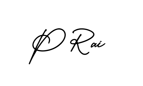 How to make P Rai signature? AmerikaSignatureDemo-Regular is a professional autograph style. Create handwritten signature for P Rai name. P Rai signature style 3 images and pictures png