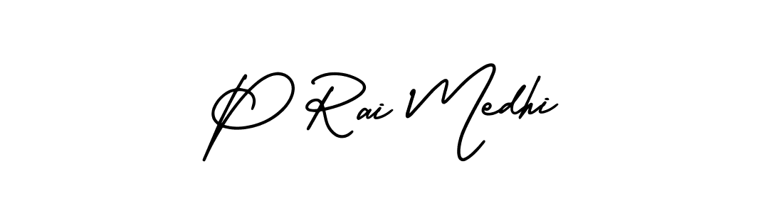 How to Draw P Rai Medhi signature style? AmerikaSignatureDemo-Regular is a latest design signature styles for name P Rai Medhi. P Rai Medhi signature style 3 images and pictures png