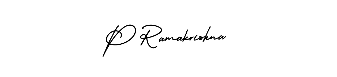 Design your own signature with our free online signature maker. With this signature software, you can create a handwritten (AmerikaSignatureDemo-Regular) signature for name P Ramakrishna. P Ramakrishna signature style 3 images and pictures png