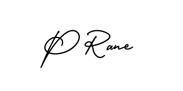 Create a beautiful signature design for name P Rane. With this signature (AmerikaSignatureDemo-Regular) fonts, you can make a handwritten signature for free. P Rane signature style 3 images and pictures png