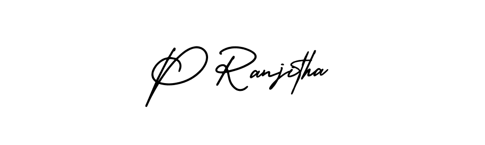 Similarly AmerikaSignatureDemo-Regular is the best handwritten signature design. Signature creator online .You can use it as an online autograph creator for name P Ranjitha. P Ranjitha signature style 3 images and pictures png