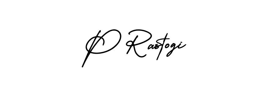 This is the best signature style for the P Rastogi name. Also you like these signature font (AmerikaSignatureDemo-Regular). Mix name signature. P Rastogi signature style 3 images and pictures png