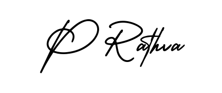 Generate high-definition signature styles for P Rathva. The AmerikaSignatureDemo-Regular typeface ensures crisp legibility and sophisticated design. P Rathva signature style 3 images and pictures png