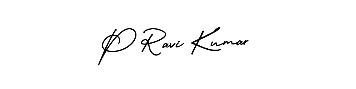 You should practise on your own different ways (AmerikaSignatureDemo-Regular) to write your name (P Ravi Kumar) in signature. don't let someone else do it for you. P Ravi Kumar signature style 3 images and pictures png