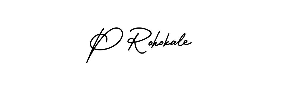 Also we have P Rohokale name is the best signature style. Create professional handwritten signature collection using AmerikaSignatureDemo-Regular autograph style. P Rohokale signature style 3 images and pictures png