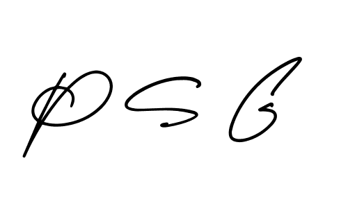 Design your own signature with our free online signature maker. With this signature software, you can create a handwritten (AmerikaSignatureDemo-Regular) signature for name P S G. P S G signature style 3 images and pictures png