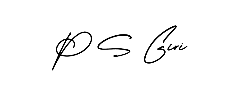 P S Giri stylish signature style. Best Handwritten Sign (AmerikaSignatureDemo-Regular) for my name. Handwritten Signature Collection Ideas for my name P S Giri. P S Giri signature style 3 images and pictures png