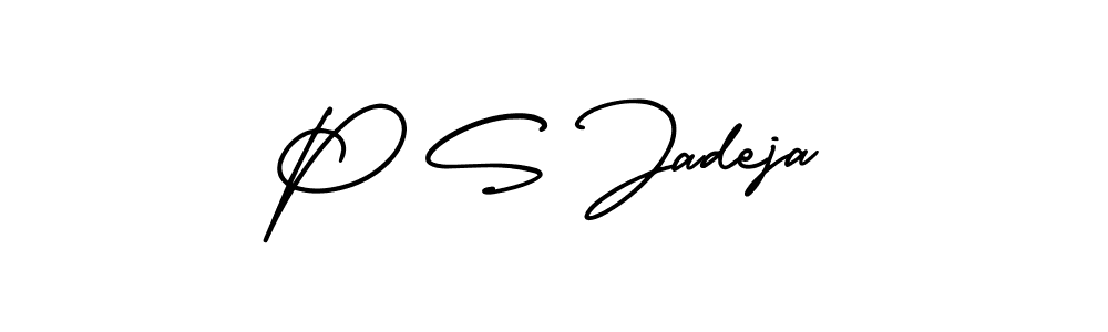 How to Draw P S Jadeja signature style? AmerikaSignatureDemo-Regular is a latest design signature styles for name P S Jadeja. P S Jadeja signature style 3 images and pictures png